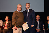 Photo of Michael Curran receiving Honorable Mention