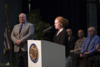 Phot of Commissioner Cora Campbell at ceremony