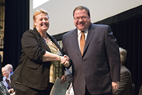Photo of Diane Seitz receiving Customer Service Excellence Honorable Mention