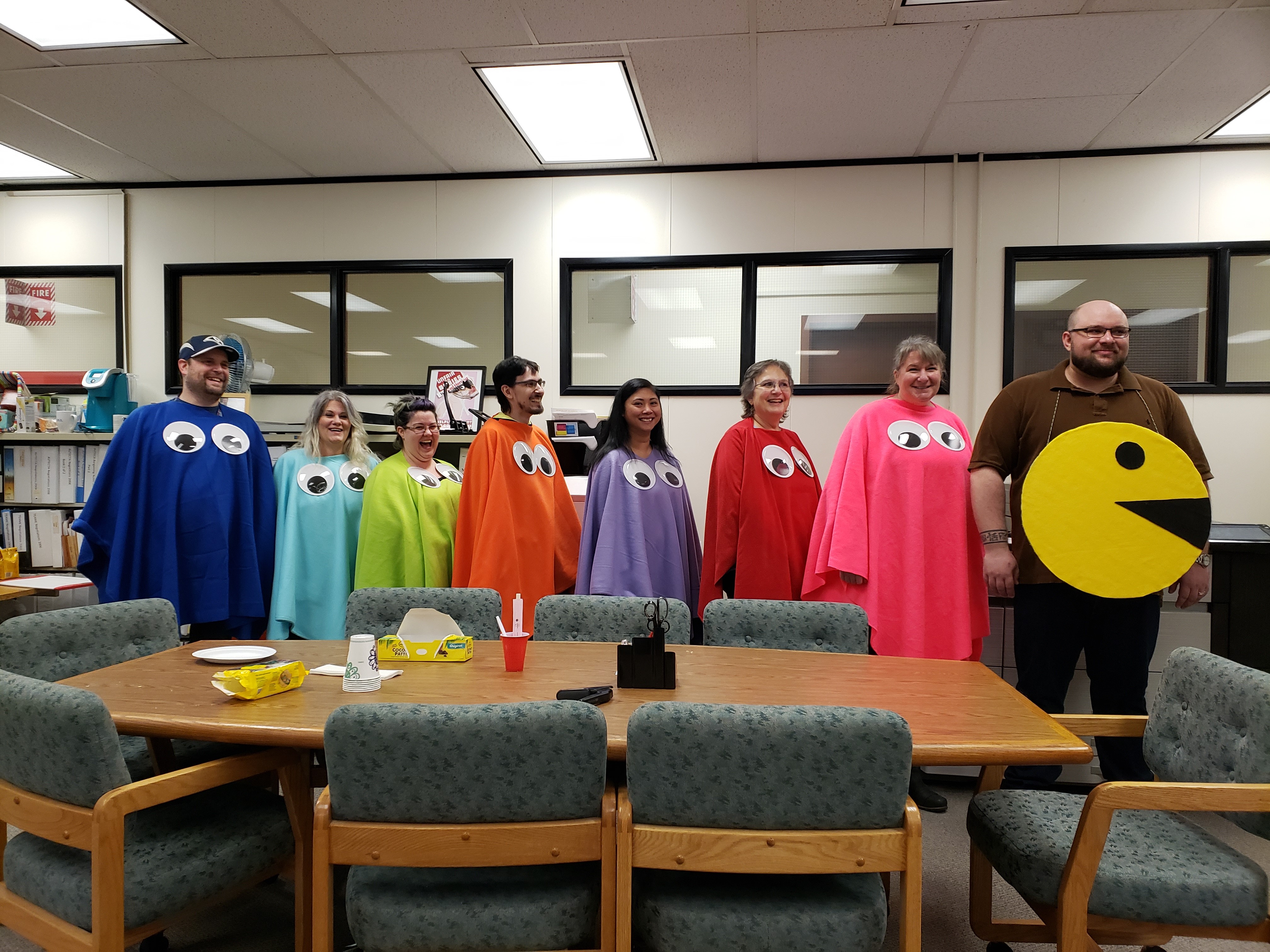 HSS HR Staff dressed as Pacman and ghosts