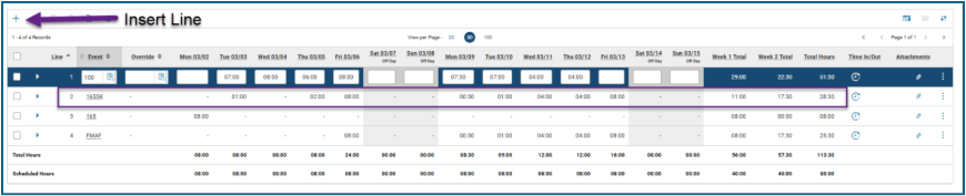 IRIS HRM Timesheet Screenshot